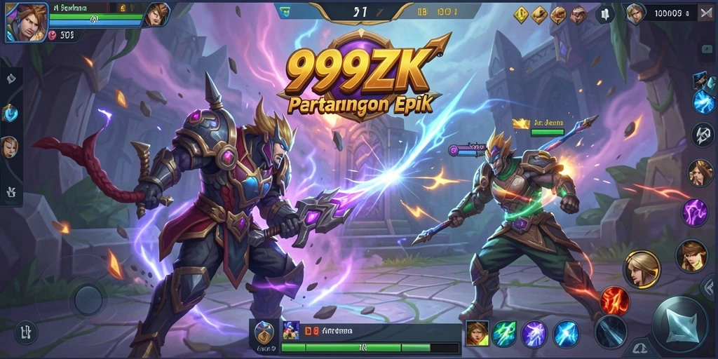 Gameplay seru di arena pertarungan 999ZK.