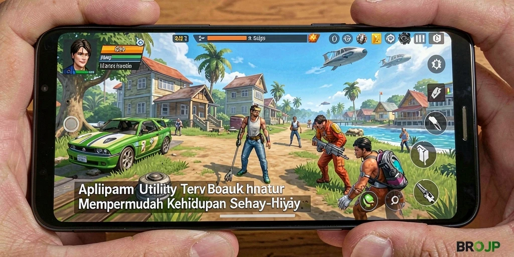 Tampilan antarmuka BROJP yang sederhana dan fungsional.