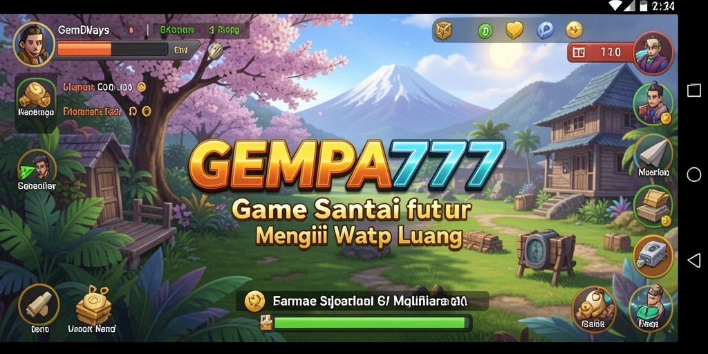 Tangkapan layar utama GEMPA777 menampilkan gameplay menarik dan menantang.