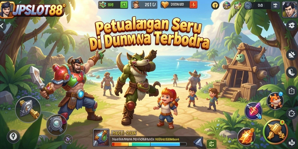 Gameplay <strong>JPSLOT88</strong> yang menampilkan petualangan seru di dunia terbuka.