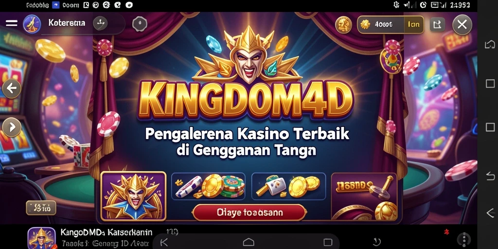Tampilan menakjubkan dari KINGDOM4D yang memperlihatkan gameplay kasino yang mengasyikkan.