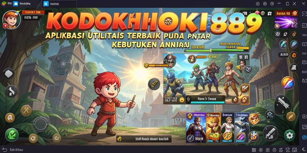 Tampilan utama KODOKHOKI889 dengan fitur utilitas yang lengkap.