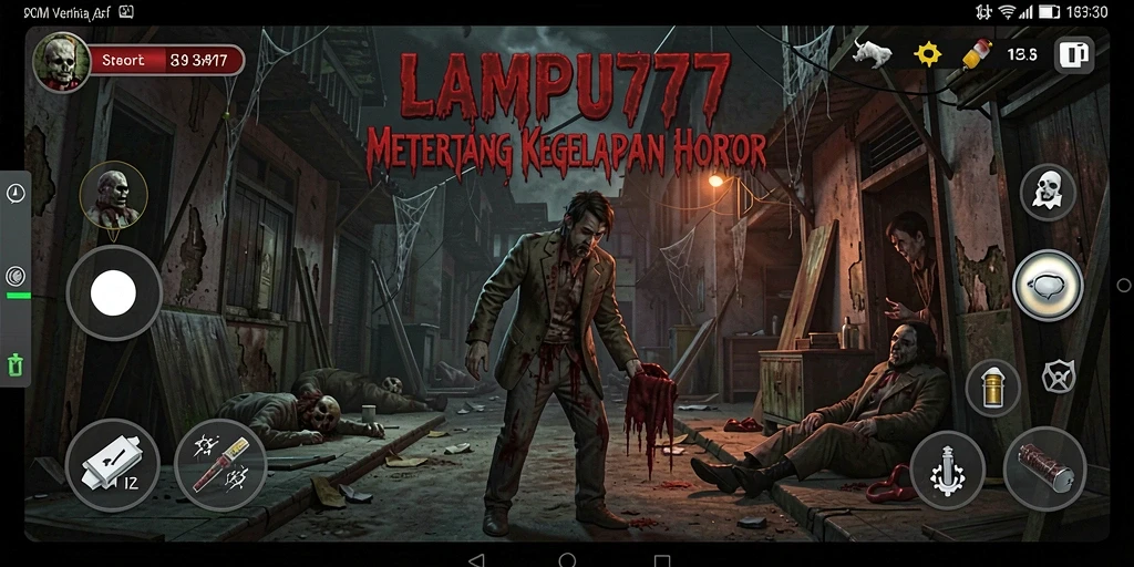 Tangkapan layar menunjukkan suasana horror yang menyeramkan dalam gameplay.