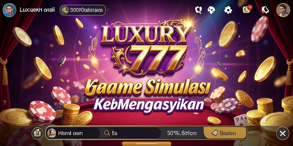 Screenshot gameplay <strong>LUXURY777</strong> yang menunjukkan suasana kasino yang menawan.