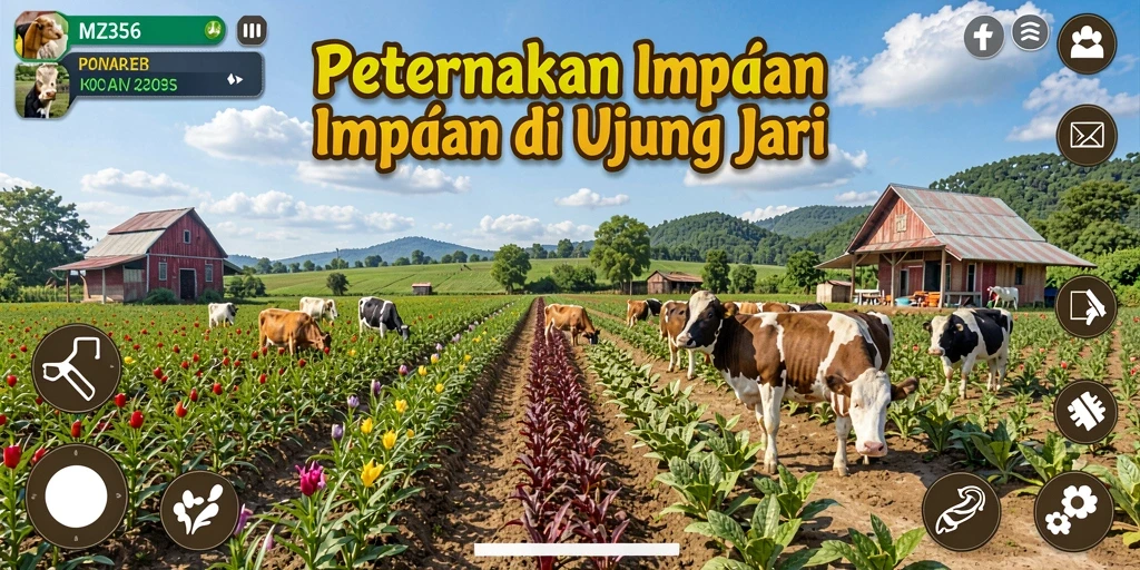 Tampilan gameplay MZ356 memukau dengan pengalaman bertani yang realistis dan menyenangkan.