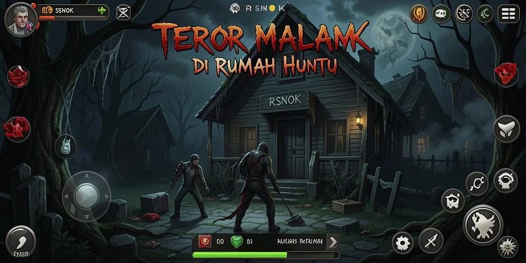 Gambaran gameplay menyeramkan di RSNOK dengan efek visual yang mendebarkan.