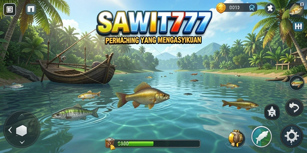 Gameplay <strong>SAWIT777</strong> yang seru saat memancing di lautan.