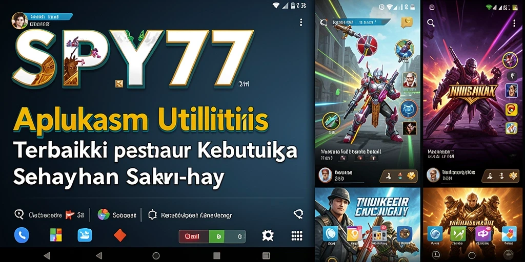 Screenshot utama SPY77 menampilkan antarmuka aplikasi utilitas yang modern dan mudah digunakan.