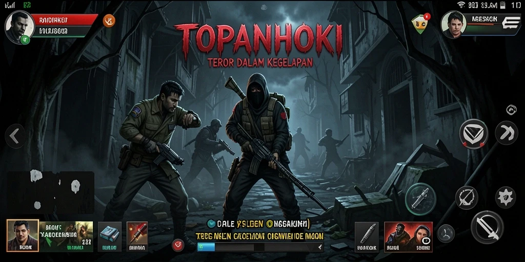 Tangkapan layar menampilkan atmosfir menegangkan dari gameplay TOPANHOKI.