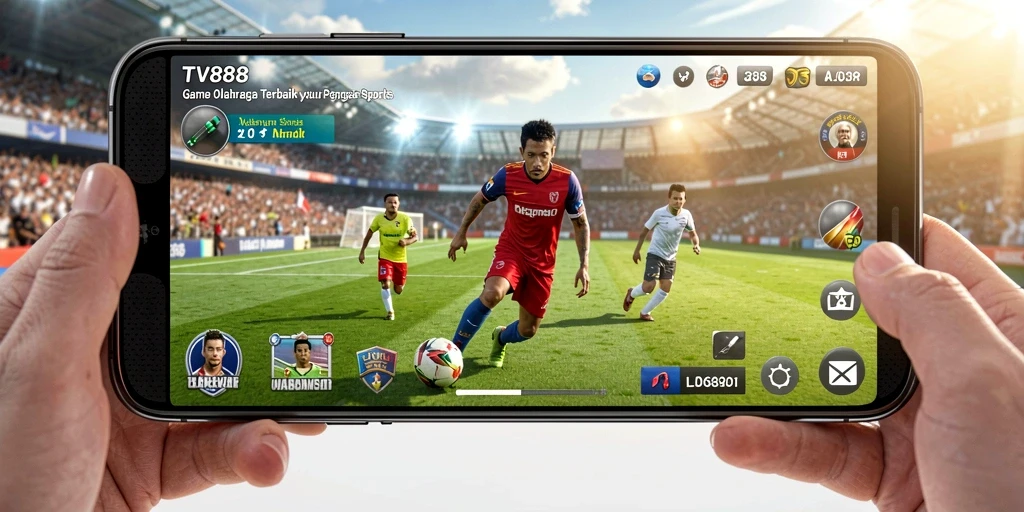 Tangkapan layar gameplay dari TV888 menampilkan aksi seru olahraga.