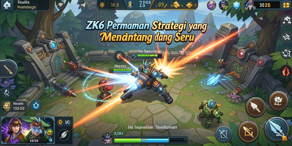 Tampilan utama gameplay ZK6 yang penuh aksi dan strategi.